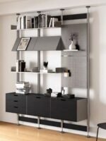SVEORA Metal Post Modular Media & Storage Wall System - Image 5