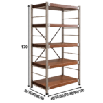 Modular Freestanding Metal & Wood Storage Shelving - Image 8