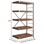 Modular Freestanding Metal & Wood Storage Shelving - Image 7