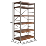 Modular Freestanding Metal & Wood Storage Shelving - Image 6
