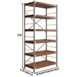 Modular Freestanding Metal & Wood Storage Shelving - Image 5