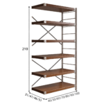 Modular Freestanding Metal & Wood Storage Shelving - Image 3