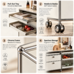 USM Modular Mobile Storage Cabinet with Pull-Out Trays - Image 5
