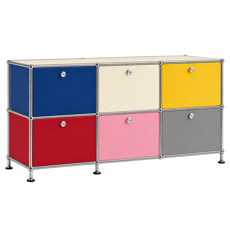 SVEORA color-block modular sideboard storage cabinet