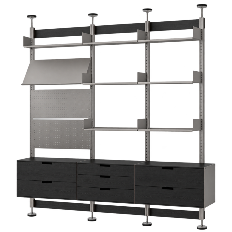 SVEORA modular media and storage wall system