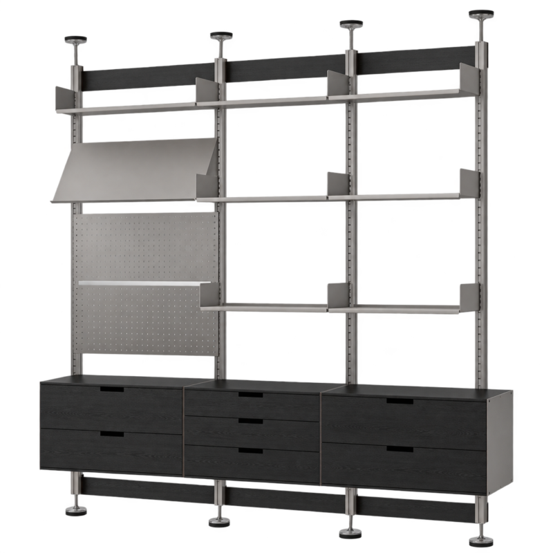 SVEORA modular media and storage wall system