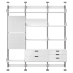 SVEORA Metal Post Modular Media & Storage Wall System - Image 3