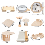 SVEORA Floor-to-Ceiling DIY Cat Tree System with Modular Platforms & Cat Beds
