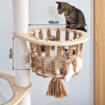 SVEORA Floor-to-Ceiling DIY Cat Tree System with Modular Platforms & Cat Beds - Image 3