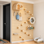 SVEORA Wall-Mounted Solid Wood Cat Climbing Pegboard System | Modular Cat Wall & Cat House - Image 4