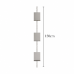SVEORA Wall-Mounted Stainless Steel L-Shelf Track Storage & Display System | Modular Cup Rack - Image 6