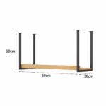 SVEORA Ceiling-Suspended Wood & Metal Storage Rack | Hanging Kitchen & Bar Shelf - Image 8
