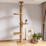 SVEORA Floor-to-Ceiling Cat Tree & Tension Pole Climbing Tower - Image 4