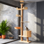 SVEORA Floor-to-Ceiling Cat Tree & Tension Pole Climbing Tower