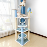 SVEORA Large Sisal Rope Cat Tree Tower with Scratching Posts & Cat Beds - Image 5