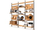 SVEORA Floor-to-Ceiling Modular Aluminum Shelving & Pegboard Storage Wall