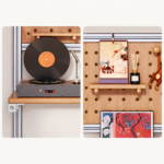 SVEORA Floor-to-Ceiling Modular Aluminum Shelving & Pegboard Storage Wall - Image 5