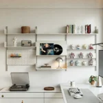 SVEORA Wall-Mounted Stainless Steel Track Shelving & Pegboard Display System | Adjustable Storage Rack - Image 2