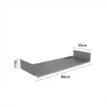 SVEORA Wall-Mounted Stainless Steel Track Shelving & Pegboard Display System | Adjustable Storage Rack - Image 11