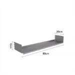SVEORA Wall-Mounted Stainless Steel Track Shelving & Pegboard Display System | Adjustable Storage Rack - Image 15