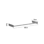 SVEORA Wall-Mounted Stainless Steel Track Shelving & Pegboard Display System | Adjustable Storage Rack - Image 5