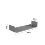 SVEORA Wall-Mounted Stainless Steel Track Shelving & Pegboard Display System | Adjustable Storage Rack - Image 9
