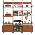 SVEORA Floor-to-Ceiling Modular Shelving & Storage System | No-Drill Aluminum Frame