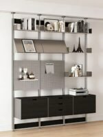 SVEORA Metal Post Modular Media & Storage Wall System - Image 6