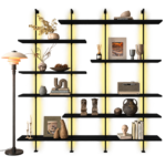 SVEORA Luxury Open Display Shelving with Optional Lighting - Image 4