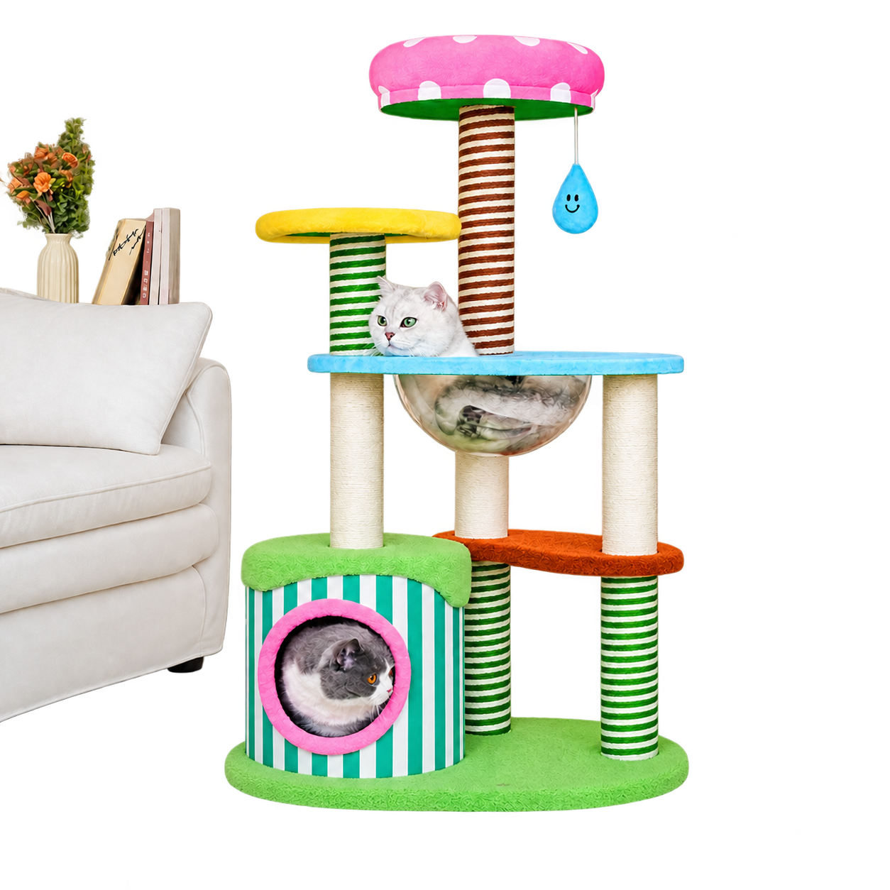 image-gen-1(20260923-114951) SVEORA Wall-Mounted Solid Wood Cat Climbing Pegboard & Cat Tree System - Image 1