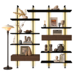 SVEORA Luxury Open Display Shelving with Optional Lighting - Image 5