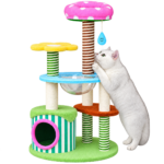 SVEORA Wall-Mounted Solid Wood Cat Climbing Pegboard & Cat Tree System - Image 6