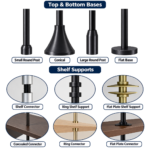 SVEORA Modular Metal & Wood Shelving System | Adjustable Floor-to-Ceiling Storage Rack - Image 3