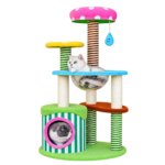SVEORA Wall-Mounted Solid Wood Cat Climbing Pegboard & Cat Tree System - Image 4